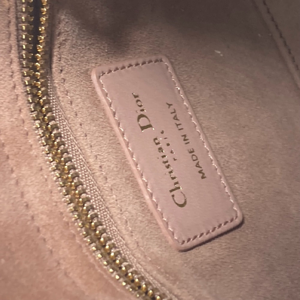 Dior M0505ONGE_M50P レディディオール Lady Dior バッグ ミニ カナージュ チェーン ショルダーバッグ 斜め掛け カバン ハンドバッグ ラムスキン レディース ピンクベージュ系