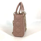 Dior M0505ONGE_M50P レディディオール Lady Dior バッグ ミニ カナージュ チェーン ショルダーバッグ 斜め掛け カバン ハンドバッグ ラムスキン レディース ピンクベージュ系