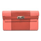 HERMES ロングウォレット ケリーウォレット フラッグ 長財布 エプソン レディース ピンク