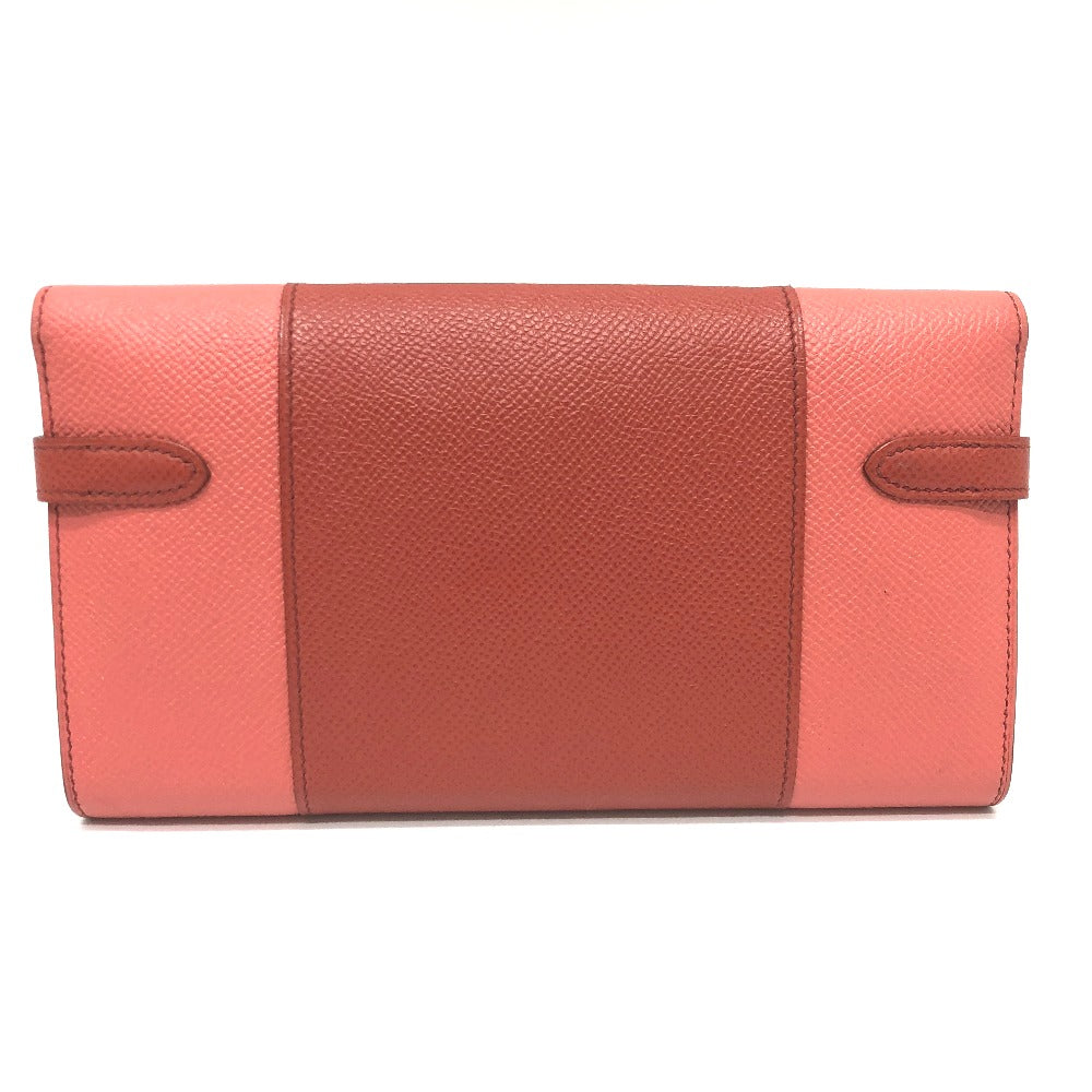 HERMES ロングウォレット ケリーウォレット フラッグ 長財布 エプソン レディース ピンク