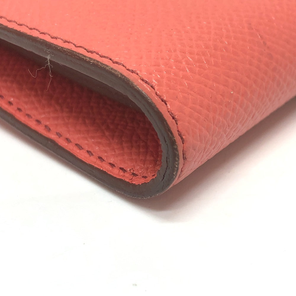 HERMES ロングウォレット ケリーウォレット フラッグ 長財布 エプソン レディース ピンク