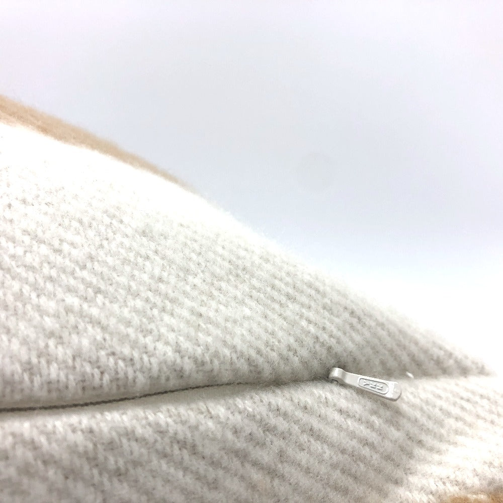 HERMES H103423M クッション 《Hリヴィエラ》 雑貨 インテリア インテリア小物 クッション ウール/カシミヤ レディース サーブル ベージュ
