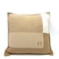 HERMES H103423M クッション 《Hリヴィエラ》 雑貨 インテリア インテリア小物 クッション ウール/カシミヤ レディース サーブル ベージュ