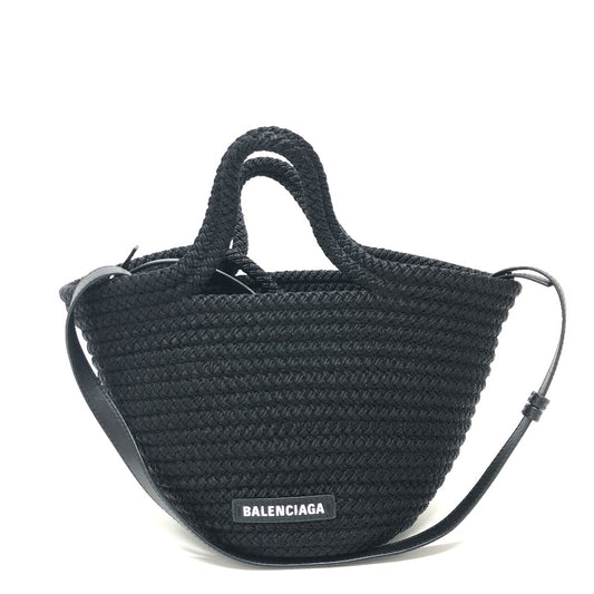 BALENCIAGA 695612 肩掛け 斜め掛け イビザ スモール バスケットバッグ 2WAYバッグ カバン ショルダーバッグ ナイロン レディース ブラック