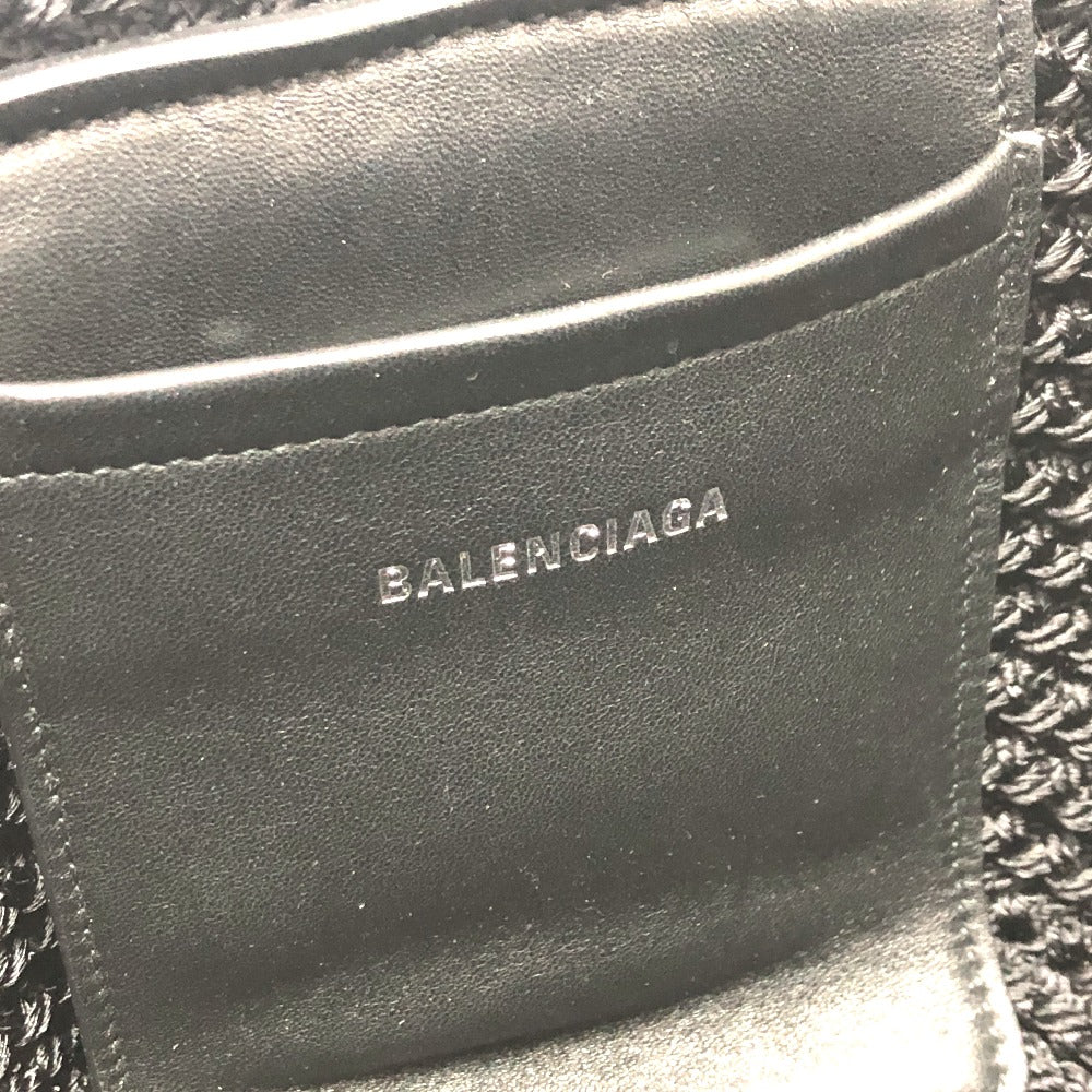 BALENCIAGA 695612 肩掛け 斜め掛け イビザ スモール バスケットバッグ 2WAYバッグ カバン ショルダーバッグ ナイロン レディース ブラック