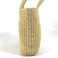 PRADA 1BG422 Basket Bag, Straw Bag, Crochet Triangle Logo, Small Lettering Logo, Tote Bag, Handbag, Raffia, Women's, Natural Beige