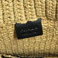 PRADA 1BG422 Basket Bag, Straw Bag, Crochet Triangle Logo, Small Lettering Logo, Tote Bag, Handbag, Raffia, Women's, Natural Beige