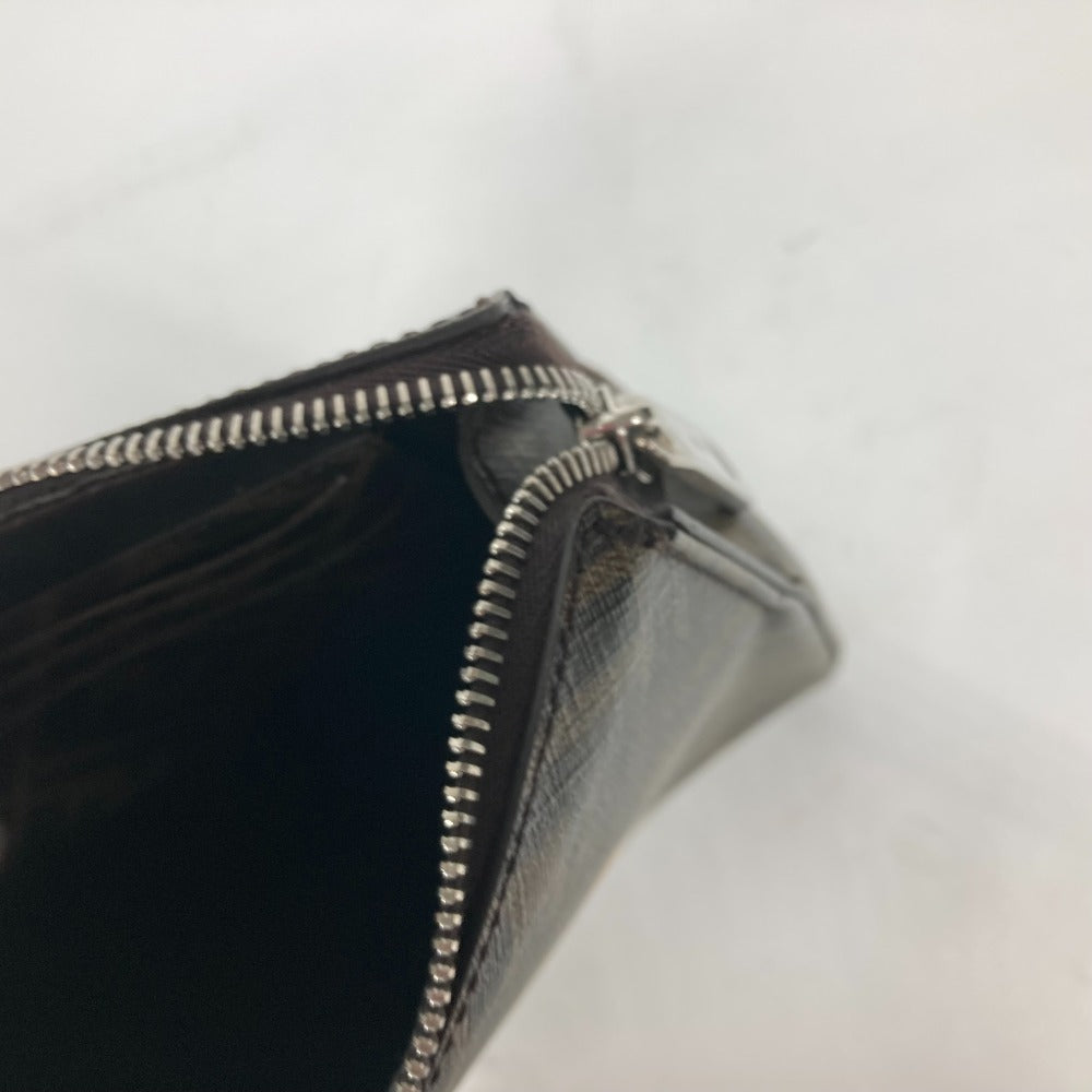 FENDI 7VA564 ズッカ ロゴ カバン セカンドバッグ ストラップ付 クラッチバッグ レザー/キャンバス メンズ ブラウン