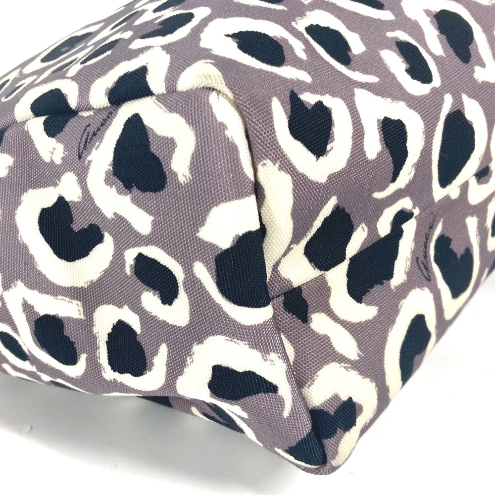 GUCCI 284721 チルドレンズ キッズ レオパード 豹 ヒョウ ハンドバッグ カバン トートバッグ ナイロン/レザー キッズ パープル
