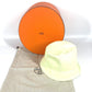 HERMES Stitch Serie Logo Bucket Hat, Cotton, Women's, Light Green