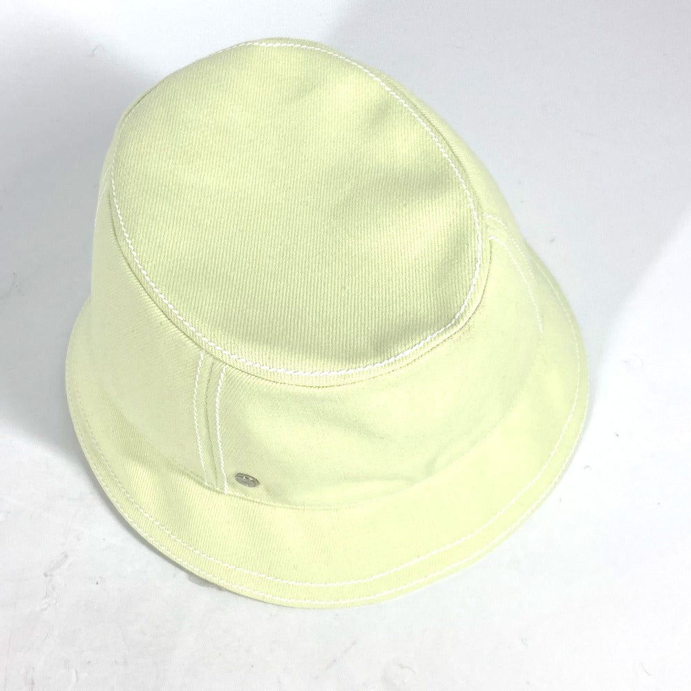 HERMES Stitch Serie Logo Bucket Hat, Cotton, Women's, Light Green