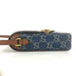 GUCCI 625615 GGデニム ホースビット 1955 ミニバッグ 肩掛け 斜め掛け ポシェット カバン ショルダーバッグ デニム レディース ブルー×ブラウン