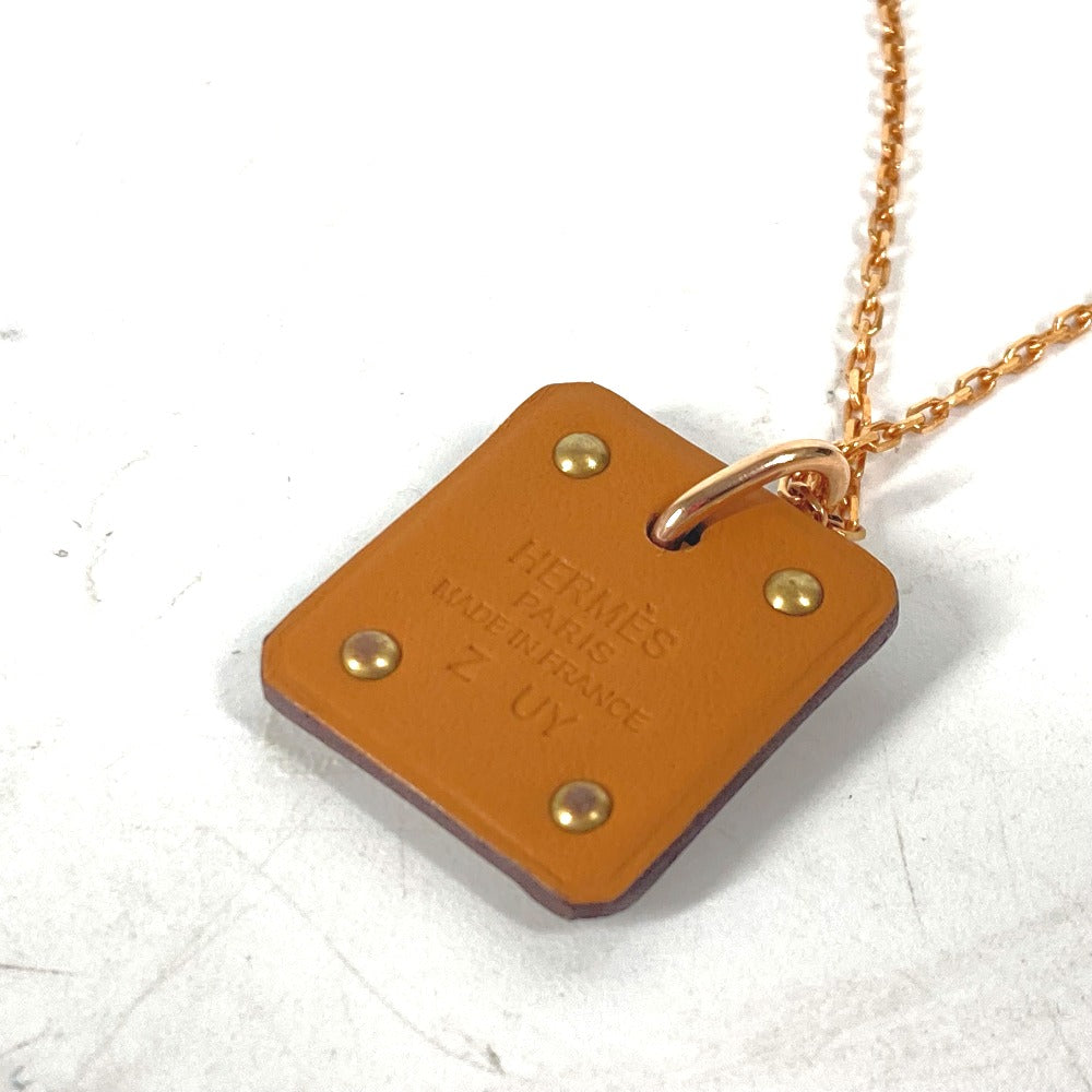 HERMES ハート チェーン アスドゥクールPM ペンダント	アクセサリー ネックレス メタル レディース エトゥープ グレー×ピンクゴールド