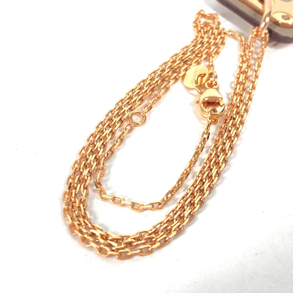 HERMES ハート チェーン アスドゥクールPM ペンダント	アクセサリー ネックレス メタル レディース エトゥープ グレー×ピンクゴールド