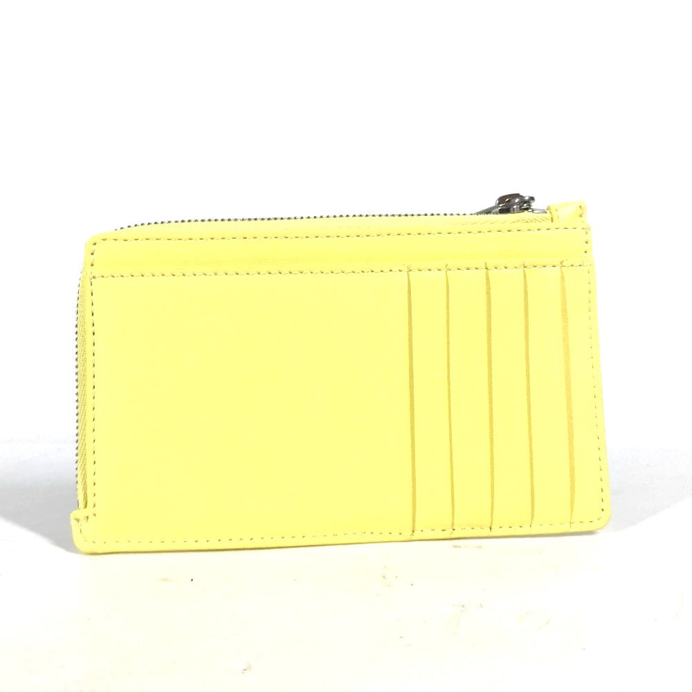 BALENCIAGA 736734 ロゴ ENVELOPE ロング コイン & カードホルダー コインケース 小銭入れ 財布 カードケース レザー レディース イエロー