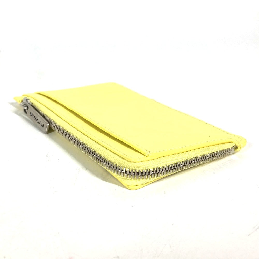 BALENCIAGA 736734 ロゴ ENVELOPE ロング コイン & カードホルダー コインケース 小銭入れ 財布 カードケース レザー レディース イエロー