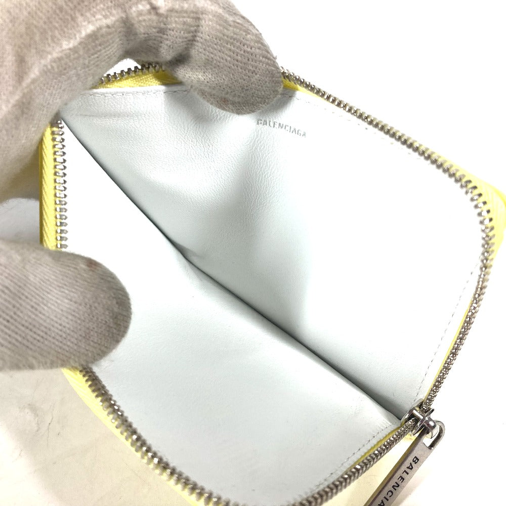 BALENCIAGA 736734 ロゴ ENVELOPE ロング コイン & カードホルダー コインケース 小銭入れ 財布 カードケース レザー レディース イエロー