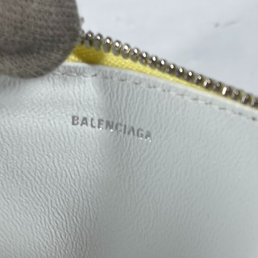 BALENCIAGA 736734 ロゴ ENVELOPE ロング コイン & カードホルダー コインケース 小銭入れ 財布 カードケース レザー レディース イエロー