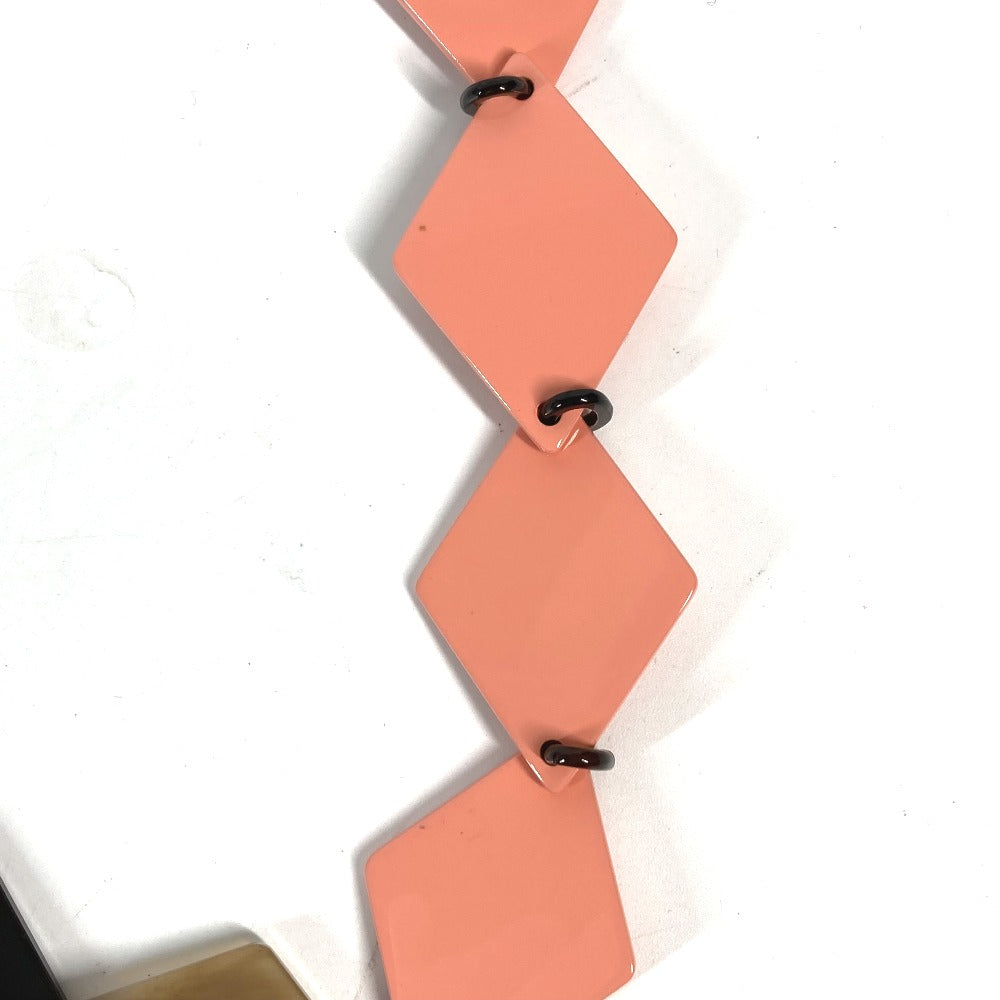 HERMES ラッカーウッド ロングネックレス アクセサリー ネックレス ラッカー レディース ブラウン×ピンク