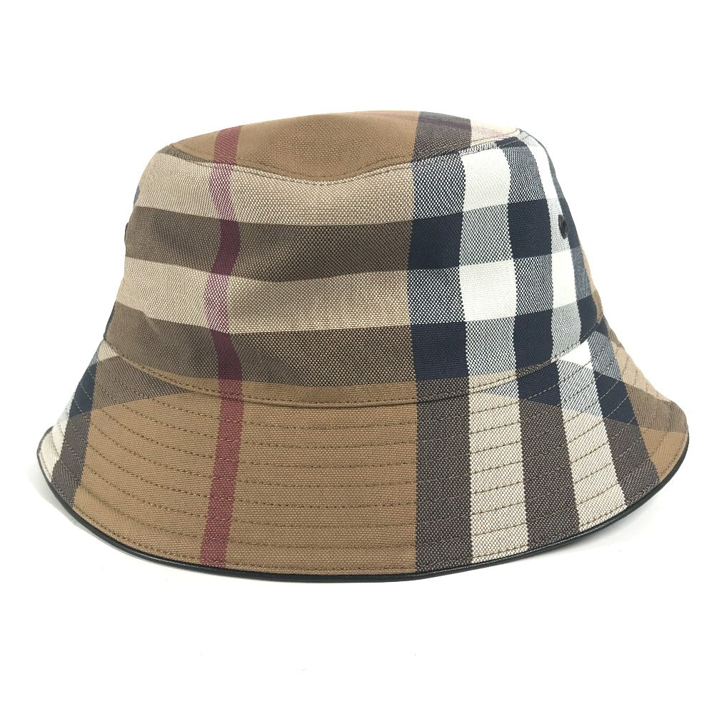 BURBERRY 8052981 チェック ハット帽 帽子 バケットハット ボブハット ハット コットン レディース ベージュ