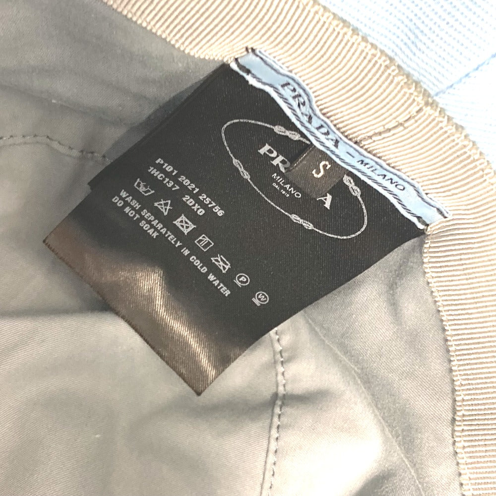 PRADA 1HC137 ファー ロゴ バケットハット 帽子 パイル ハット ポリエステル レディース ブルー