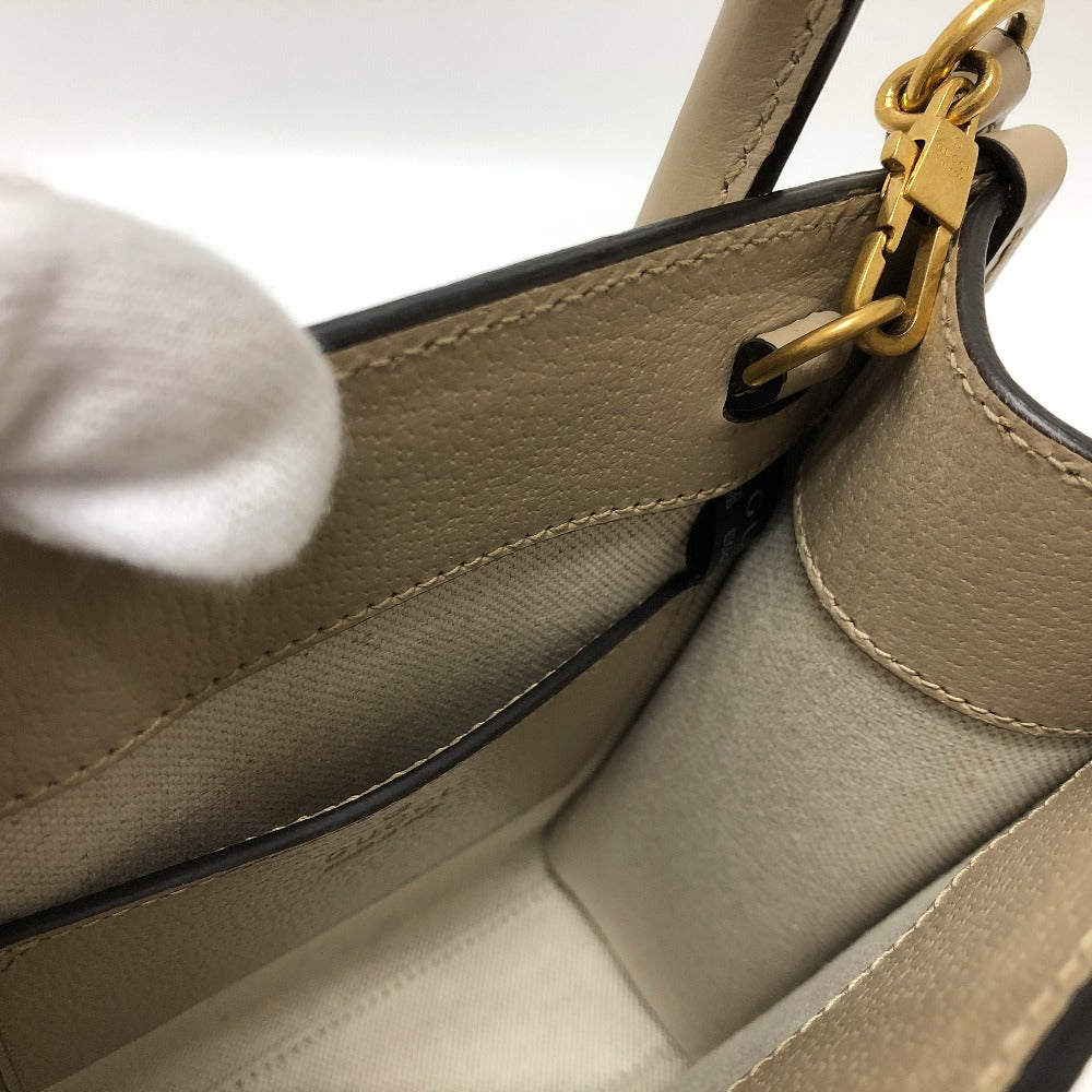 GUCCI 671623 GGスプリーム インターロッキングG ミニトートバッグ 2WAY ミニバッグ 肩掛け 斜め掛け ショルダーバッグ GGスプリームキャンバス レディース ライトベージュ