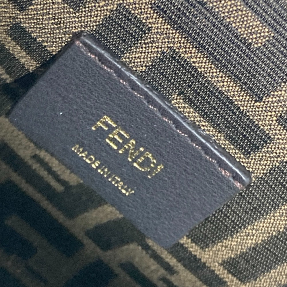 FENDI 8BP129 肩掛け 斜め掛け ポシェット ファースト スモール 2WAY ショルダーバッグ カバン クラッチバッグ レザー レディース ホワイトグレー系
