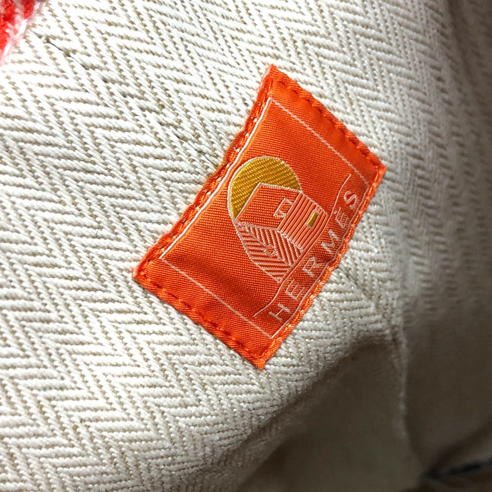 HERMES エポペ　ダッフルバッグ 巾着 バッグ カバン 斜め掛けバック 肩掛けバッグ ショルダーバッグ キャンバス キッズ オレンジ