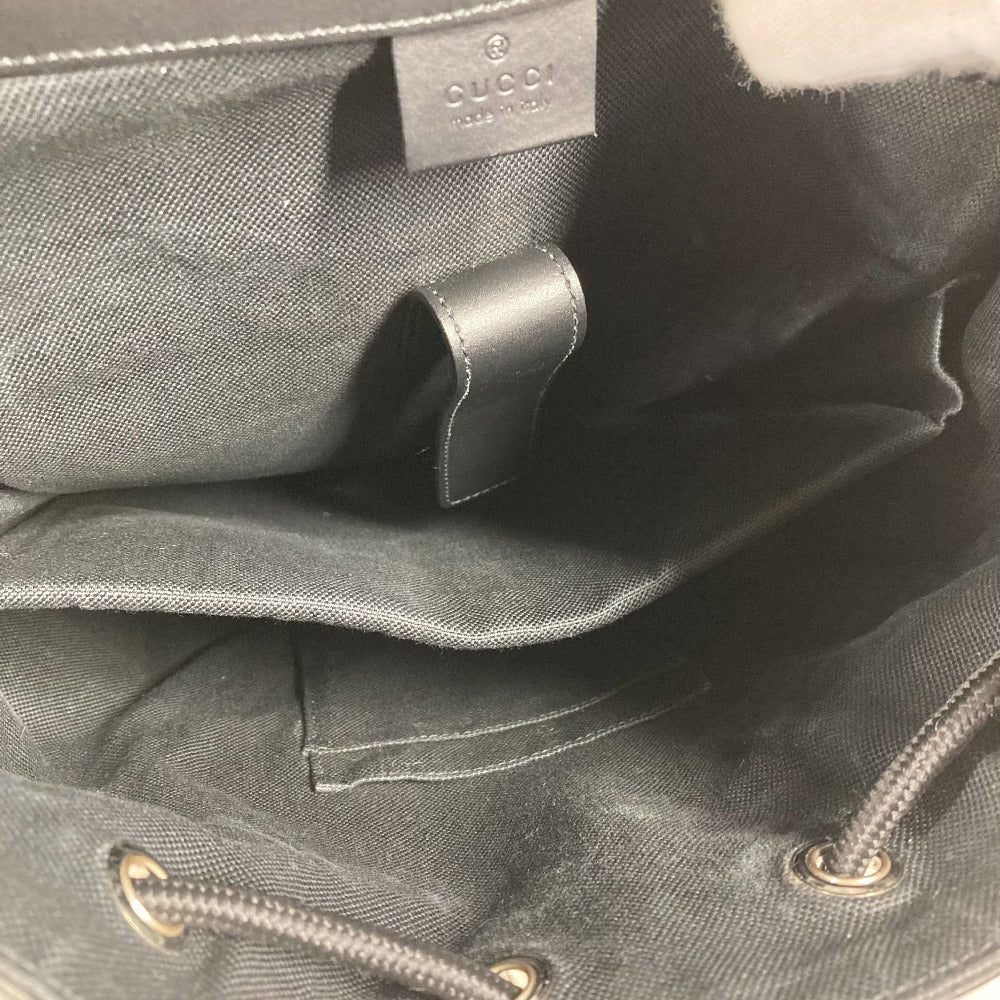 GUCCI 495563 GGスプリーム シェリーライン バックパック リュックサック GGスプリームキャンバス メンズ ブラック