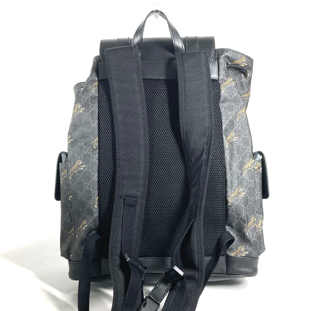 GUCCI 495563 GGスプリーム シェリーライン バックパック リュックサック GGスプリームキャンバス メンズ ブラック