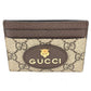 GUCCI 597557 GGスプリーム キャットヘッド 猫 ネオ ヴィンテージ パスケース 名刺入れ カードケース GGスプリームキャンバス メンズ ブラウン×イエロー