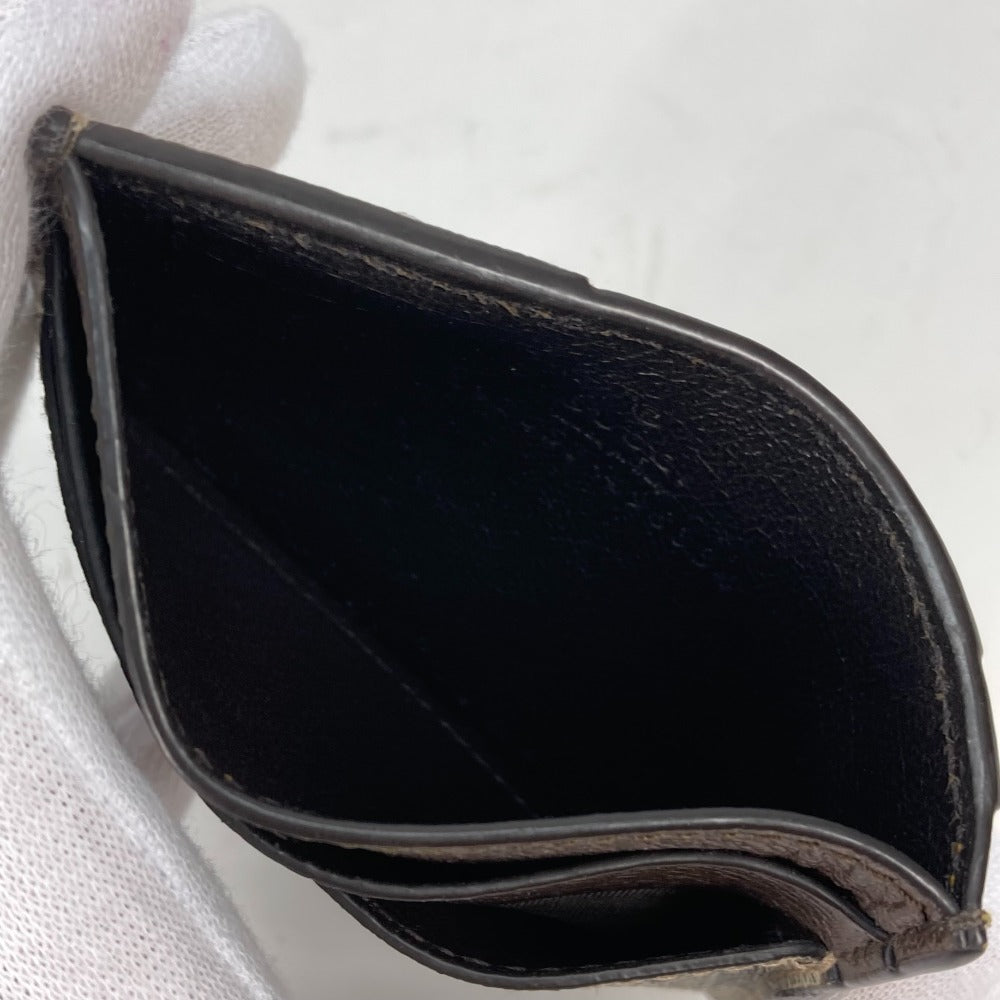 GUCCI 597557 GGスプリーム キャットヘッド 猫 ネオ ヴィンテージ パスケース 名刺入れ カードケース GGスプリームキャンバス メンズ ブラウン×イエロー
