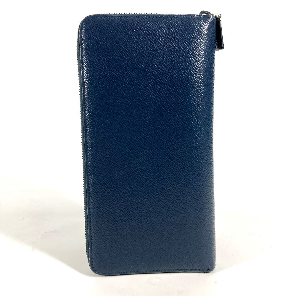 PRADA 2ML220 ロゴ トラベルケース ラウンドファスナー ロングウォレット 長財布 サフィアーノレザ－ メンズ ネイビー