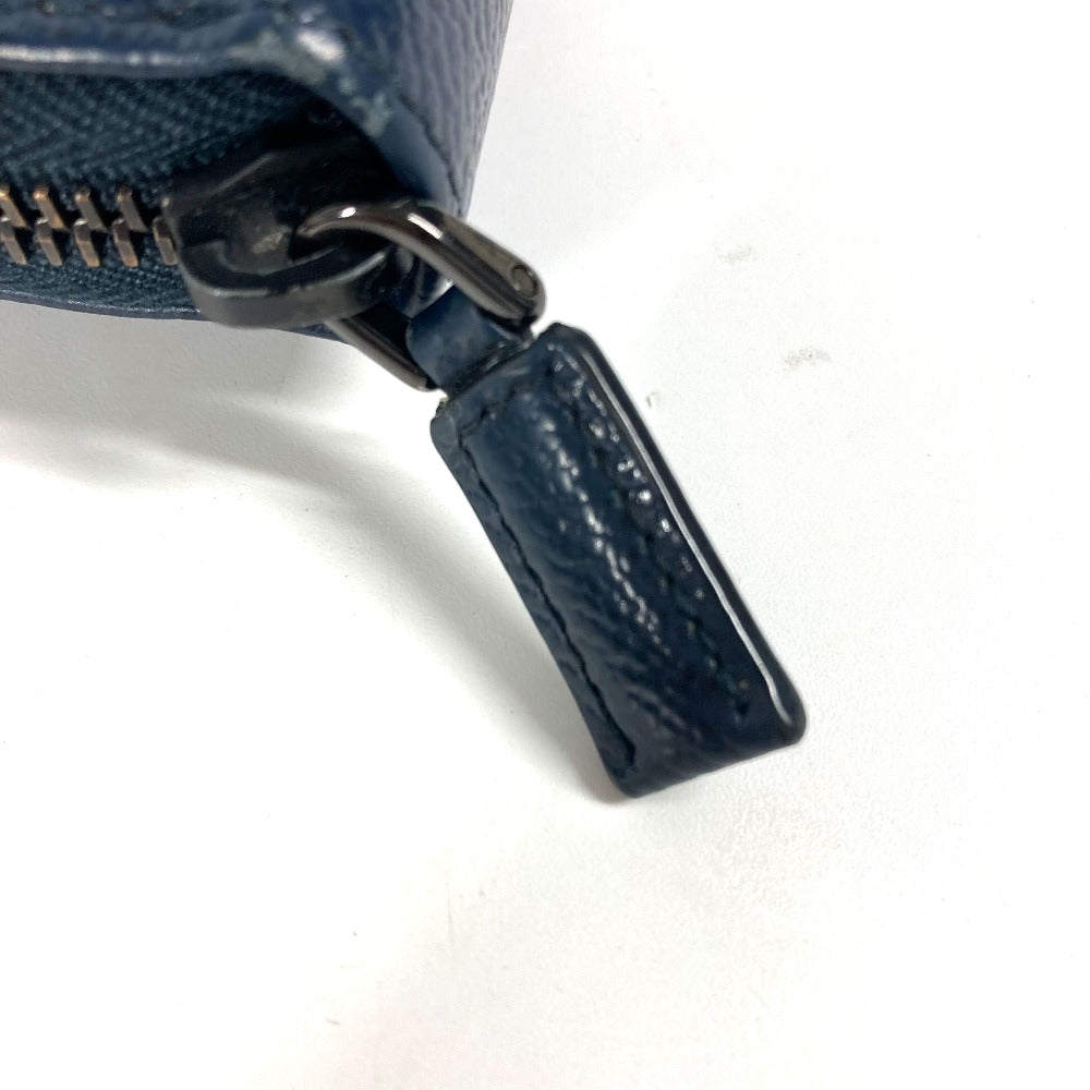PRADA 2ML220 ロゴ トラベルケース ラウンドファスナー ロングウォレット 長財布 サフィアーノレザ－ メンズ ネイビー