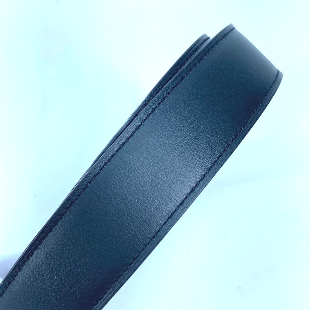 HERMES Hバックル トゥナイト リバーシブル ファッション小物 ズボン用ベルト ベルト ボックスカーフ メンズ ブラック×ブルー