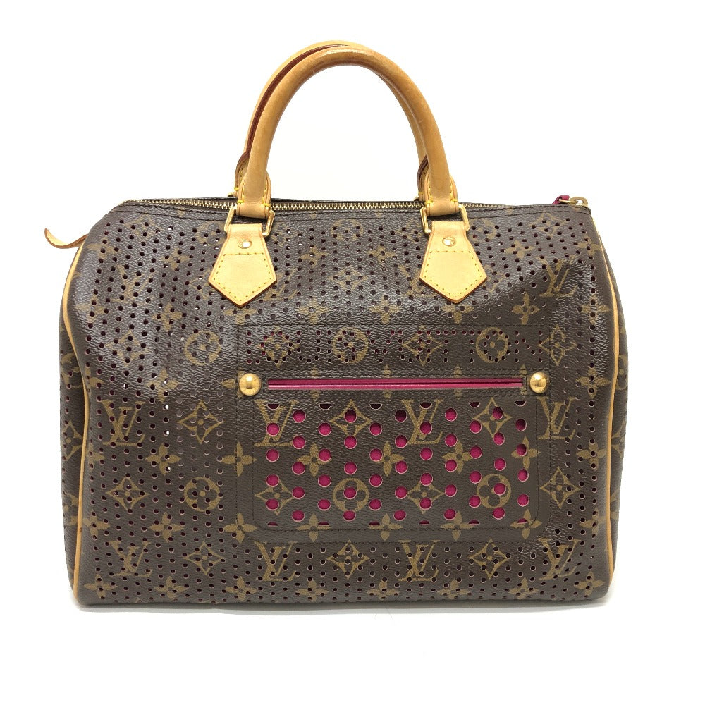 LOUIS VUITTON M95180 モノグラム ペルフォ スピーディ30 ミニボストンバッグ ハンドバッグ モノグラムキャンバス レディース フューシャ ブラウン×パープル系