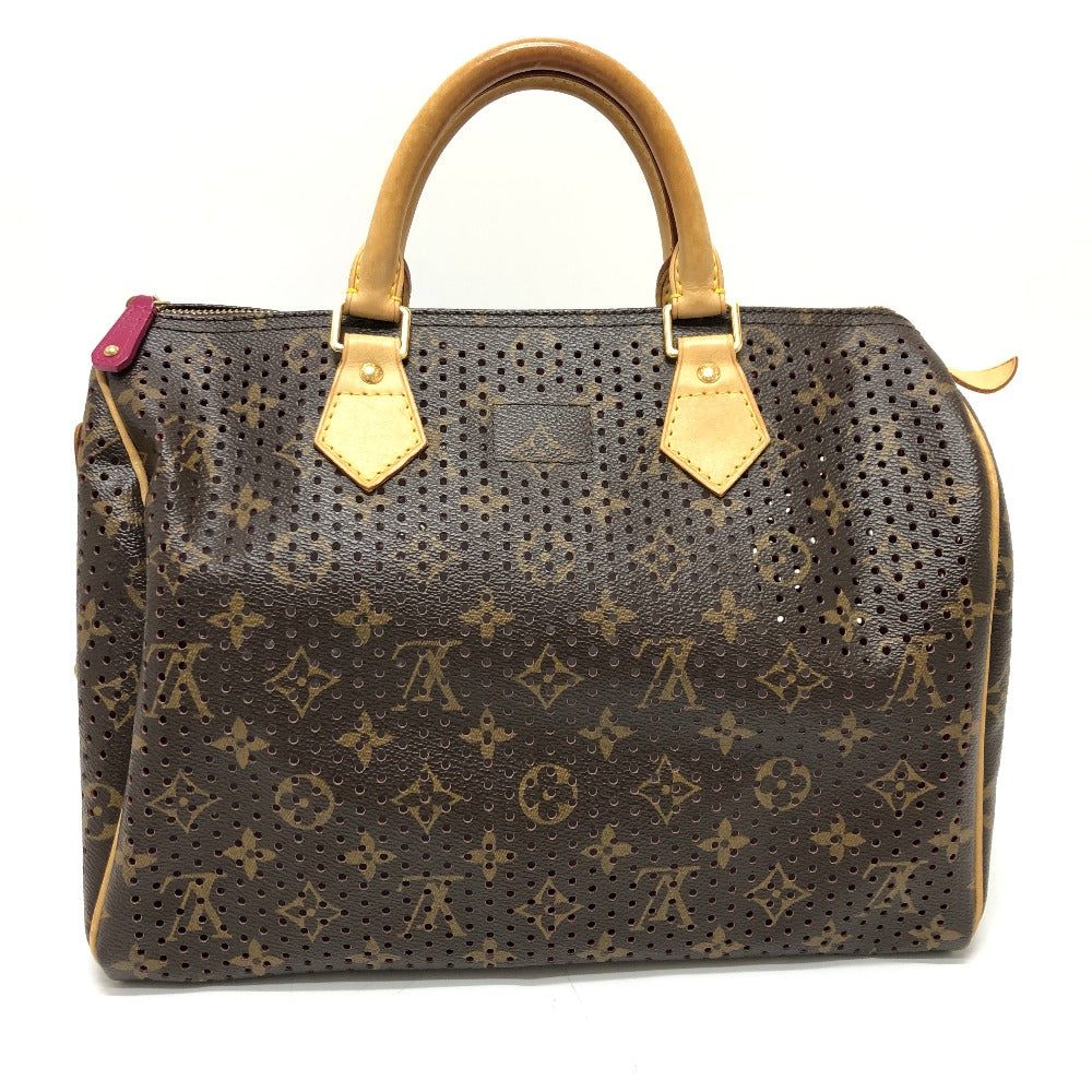 LOUIS VUITTON M95180 モノグラム ペルフォ スピーディ30 ミニボストンバッグ ハンドバッグ モノグラムキャンバス レディース フューシャ ブラウン×パープル系