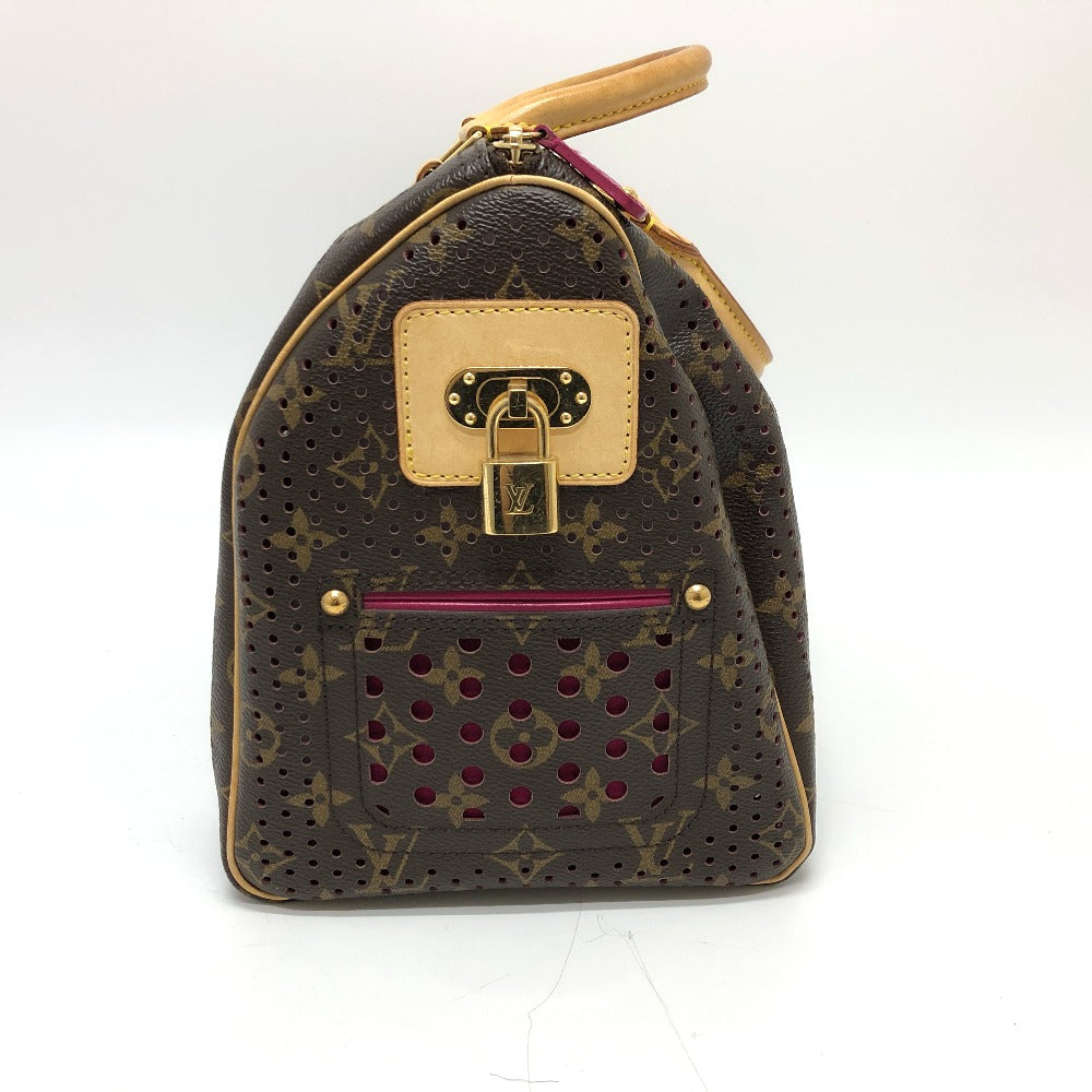 LOUIS VUITTON M95180 モノグラム ペルフォ スピーディ30 ミニボストンバッグ ハンドバッグ モノグラムキャンバス レディース フューシャ ブラウン×パープル系
