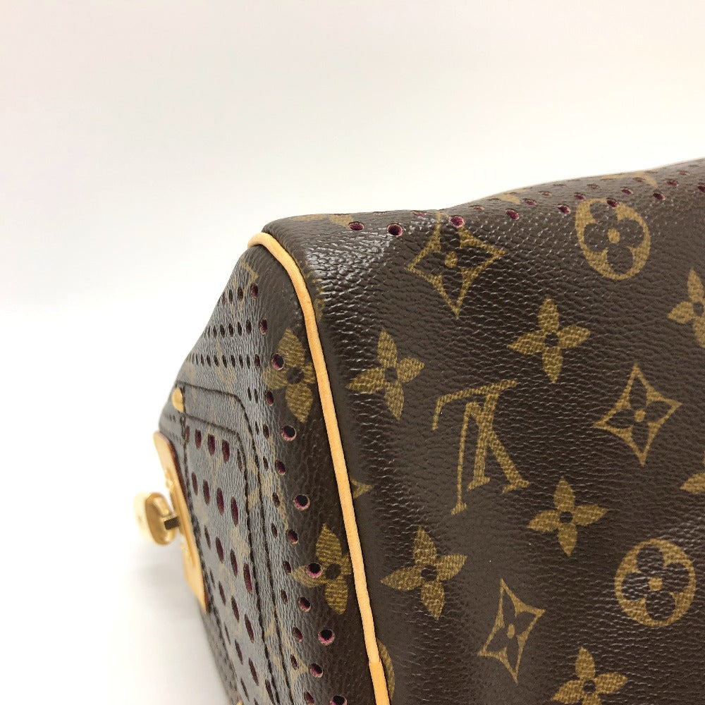 LOUIS VUITTON M95180 モノグラム ペルフォ スピーディ30 ミニボストンバッグ ハンドバッグ モノグラムキャンバス レディース フューシャ ブラウン×パープル系