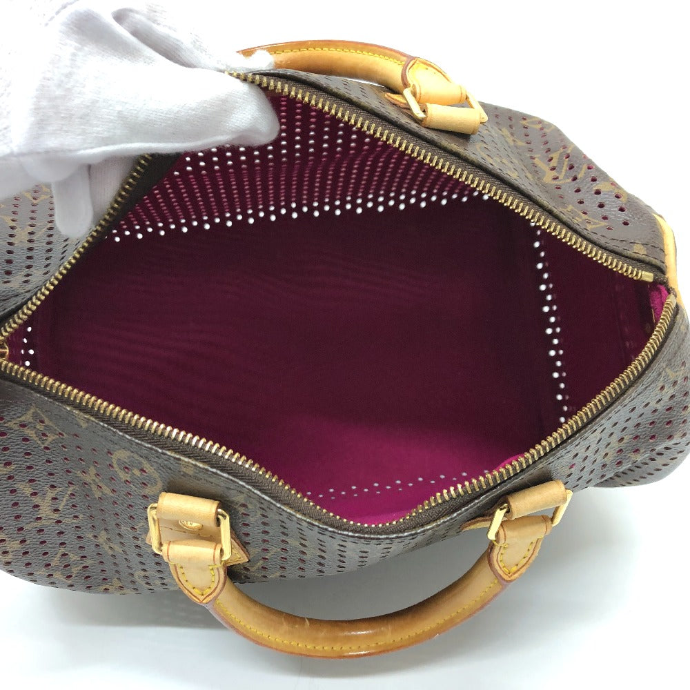 LOUIS VUITTON M95180 モノグラム ペルフォ スピーディ30 ミニボストンバッグ ハンドバッグ モノグラムキャンバス レディース フューシャ ブラウン×パープル系