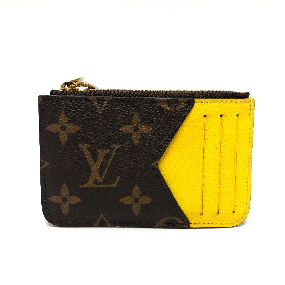 LOUIS VUITTON M81882 モノグラム ポルト カルト ロミー カードケース 小銭入れ コインケース コインケース モノグラムキャンバス メンズ ジョーヌ ブラウン×イエロー