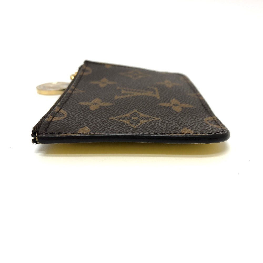 LOUIS VUITTON M81882 モノグラム ポルト カルト ロミー カードケース 小銭入れ コインケース コインケース モノグラムキャンバス メンズ ジョーヌ ブラウン×イエロー