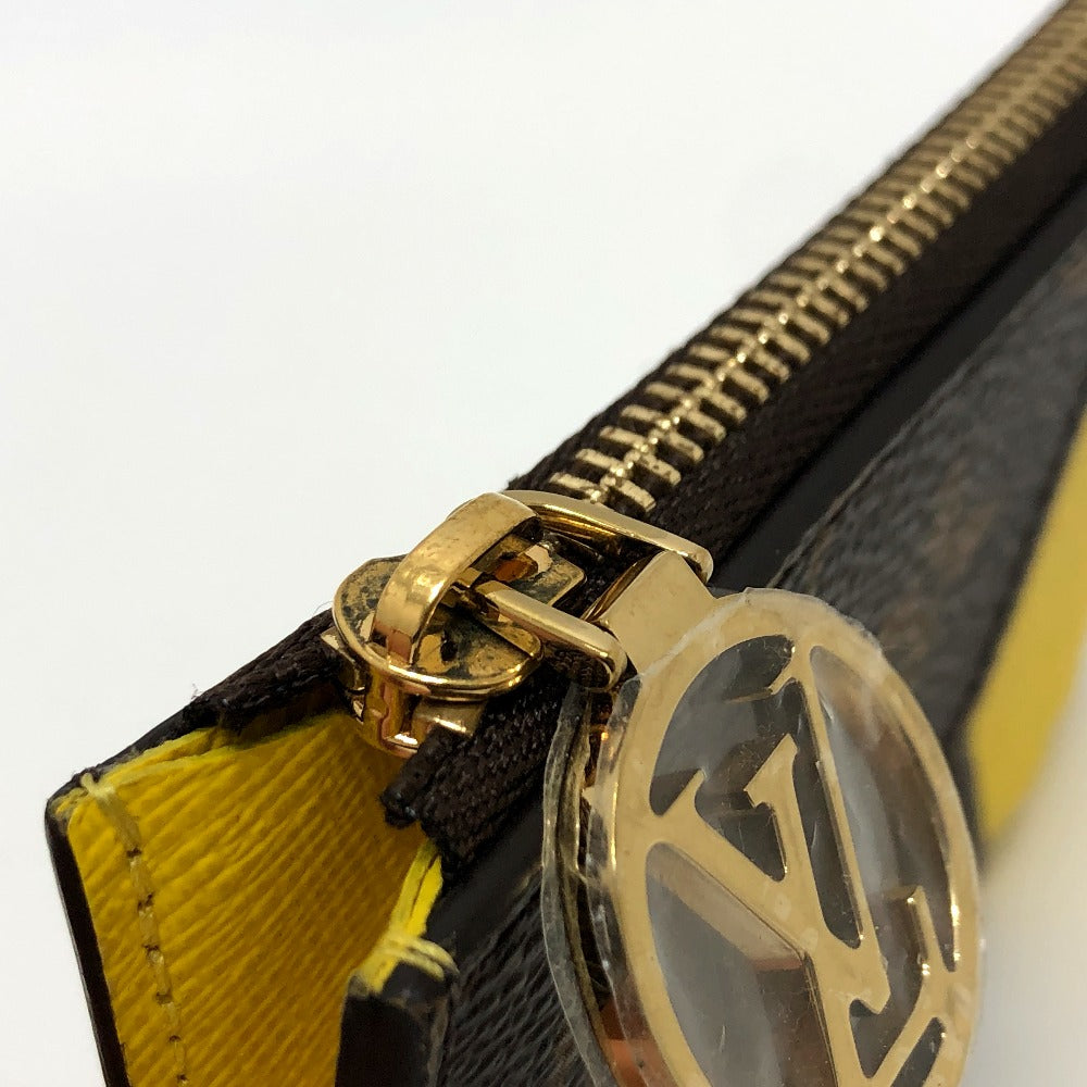 LOUIS VUITTON M81882 モノグラム ポルト カルト ロミー カードケース 小銭入れ コインケース コインケース モノグラムキャンバス メンズ ジョーヌ ブラウン×イエロー