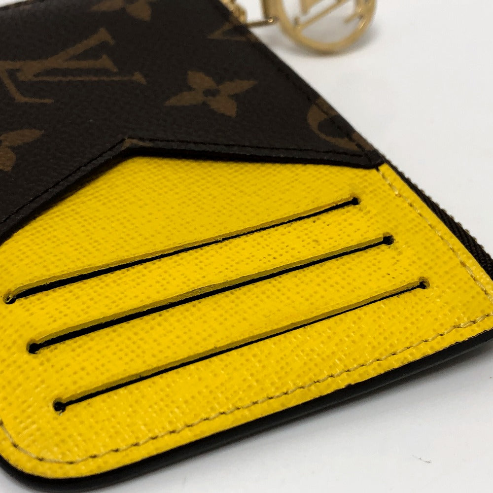 LOUIS VUITTON M81882 モノグラム ポルト カルト ロミー カードケース 小銭入れ コインケース コインケース モノグラムキャンバス メンズ ジョーヌ ブラウン×イエロー