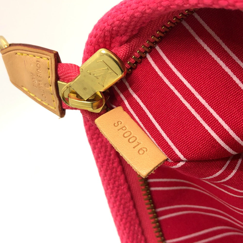 LOUIS VUITTON M40065 アンティグア ポシェット プラット GM クラッチバッグ フラット バッグ カバン ポーチ ポーチ キャンバス レディース ローズ ピンク