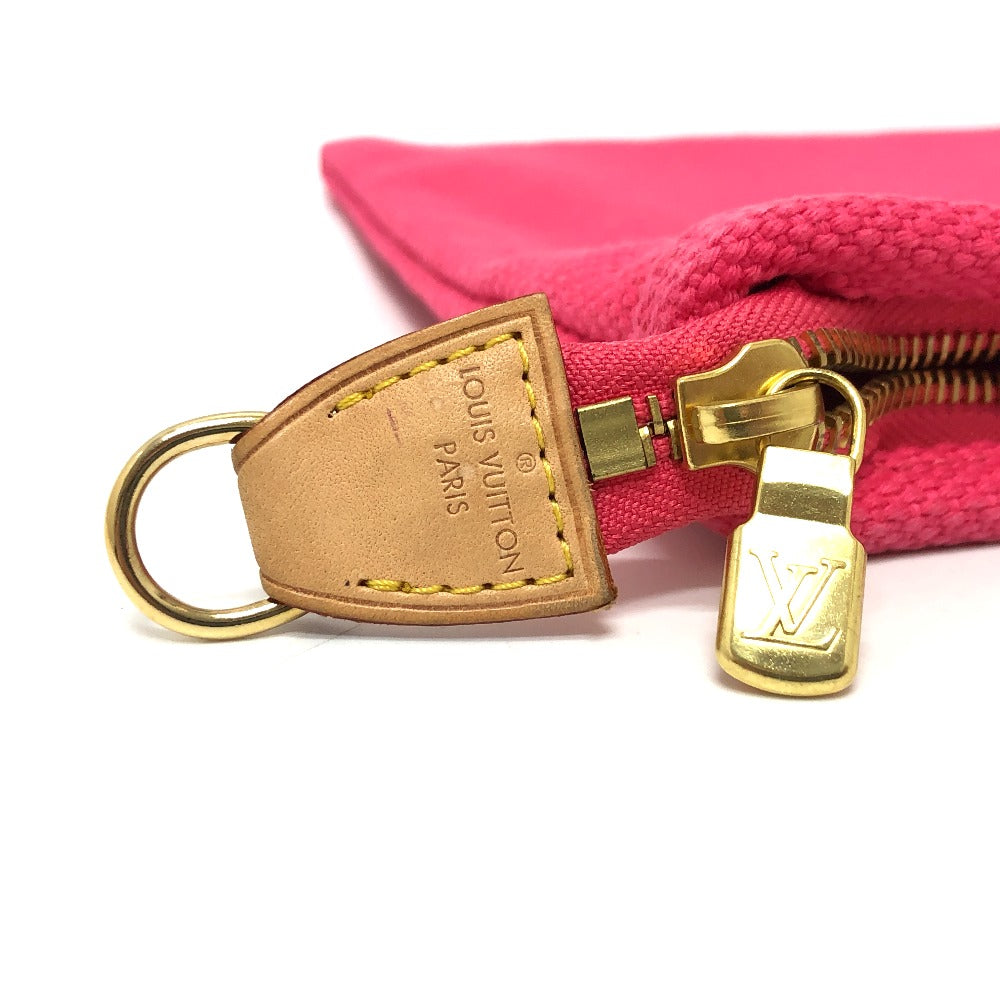 LOUIS VUITTON M40065 アンティグア ポシェット プラット GM クラッチバッグ フラット バッグ カバン ポーチ ポーチ キャンバス レディース ローズ ピンク