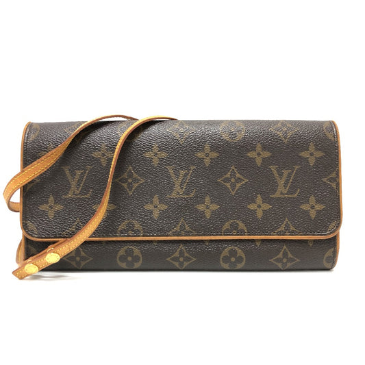 LOUIS VUITTON M51852 モノグラム ポシェット・ツインGM バッグ カバン 斜め掛けバック ショルダーバッグ モノグラムキャンバス レディース ブラウン