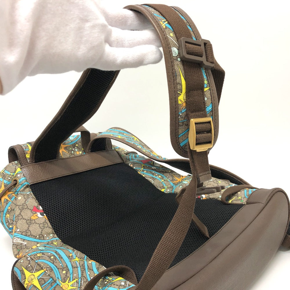 GUCCI 645051 GGスプリーム ドナルドダック DISNEY ディズニー バックパック リュックサック GGスプリームキャンバス ユニセックス ベージュ×ブラウン×ブルー