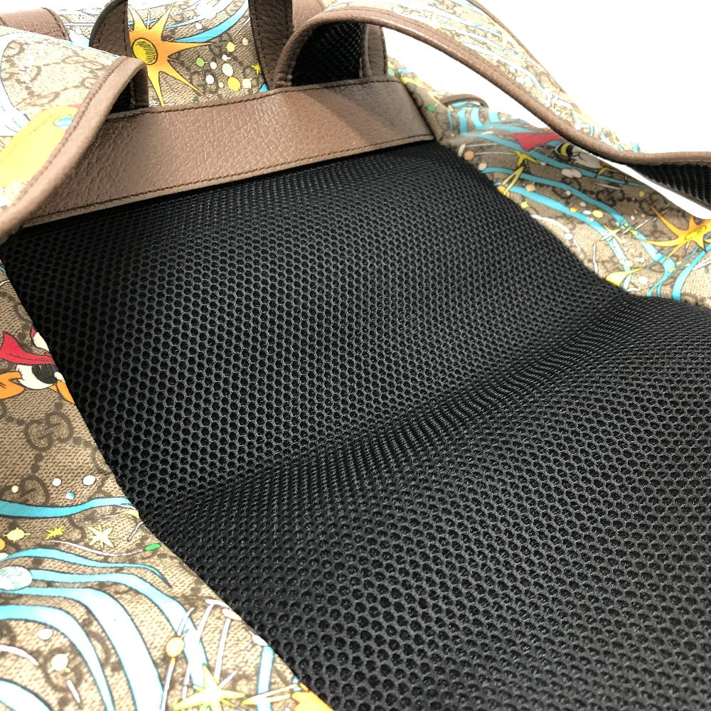 GUCCI 645051 GGスプリーム ドナルドダック DISNEY ディズニー バックパック リュックサック GGスプリームキャンバス ユニセックス ベージュ×ブラウン×ブルー