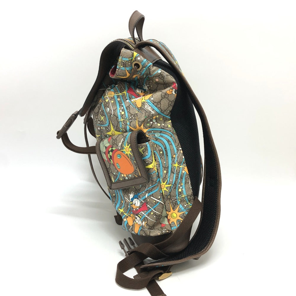 GUCCI 645051 GGスプリーム ドナルドダック DISNEY ディズニー バックパック リュックサック GGスプリームキャンバス ユニセックス ベージュ×ブラウン×ブルー